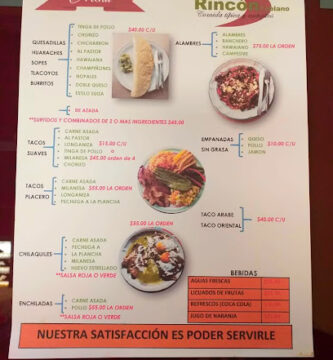 COMIDA TIPICA Y ANTOJITOS EL RINCON POBLANO 2 SUC ALTAMIRANO